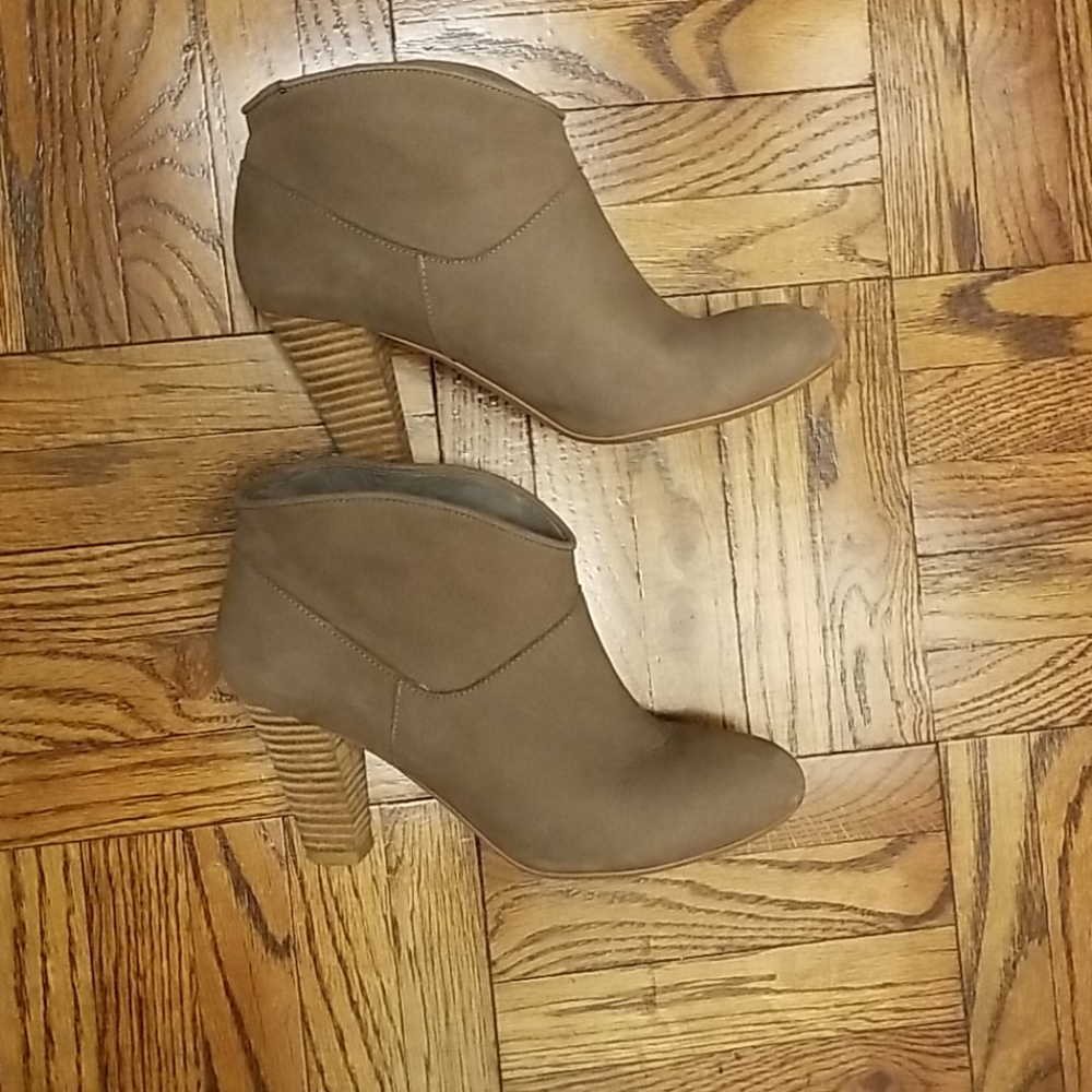 Leather Taupe booties